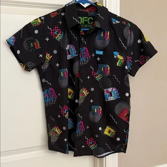 DIXXON Youth Black Graphic button up shirt - Picture 1 of 1